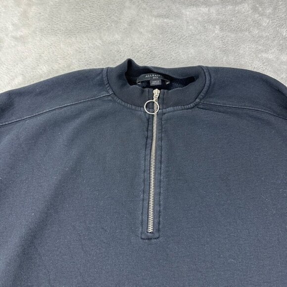 AllSaints Black 1/4 Zip Artillery Sweatshirt Women’s Size XS/S - Picture 5 of 12